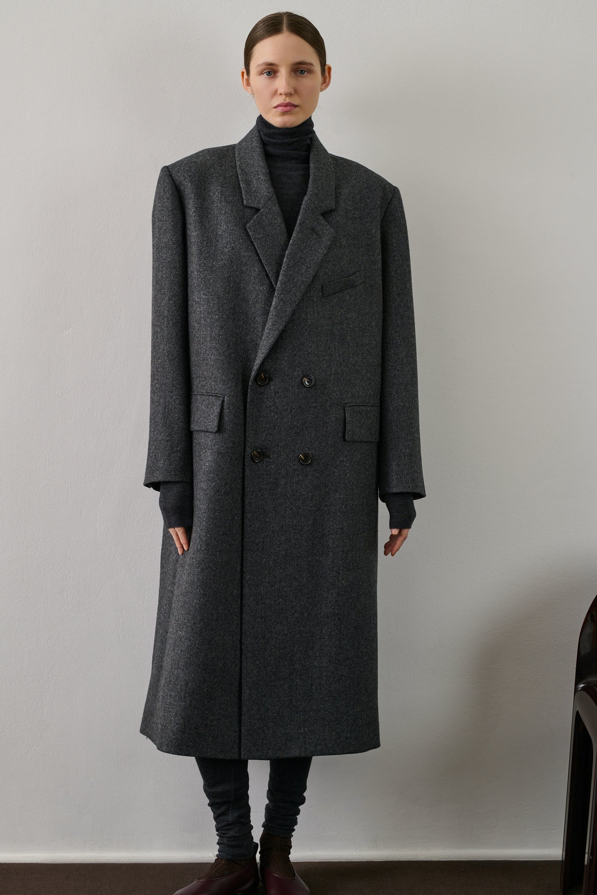 Manteau Coligny - Gris - Laine - Femme vue 3