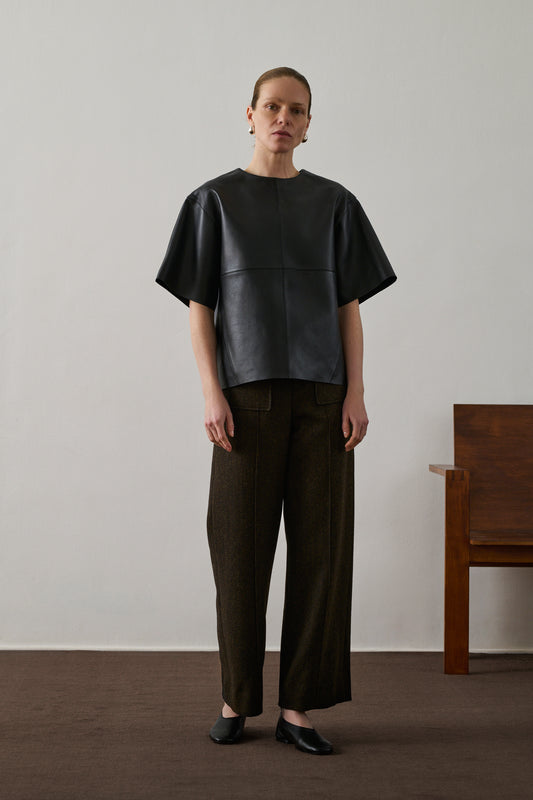 Pantalon Harry - Kaki/Noir - Laine - Femme