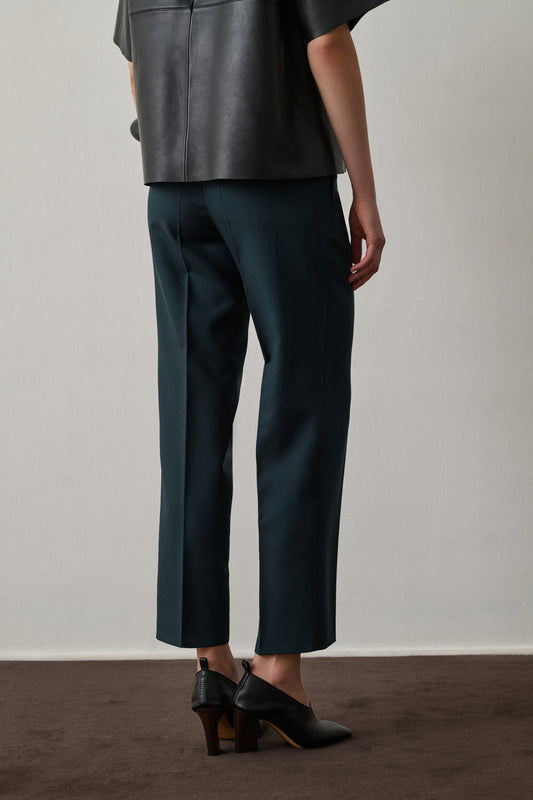 Pantalon Gabriel - Pétrole - Laine - Femme