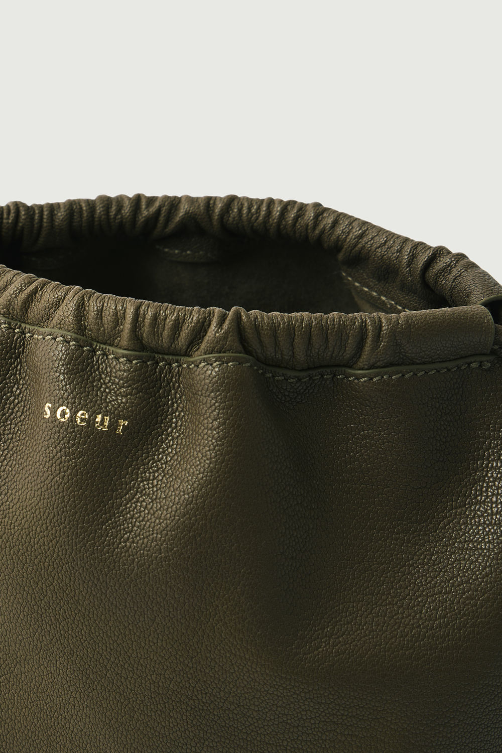Sac Suzette - Vert Olive - Cuir - Femme vue 6