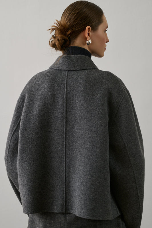 Manteau Gyoda - Gris Chiné - Laine - Femme