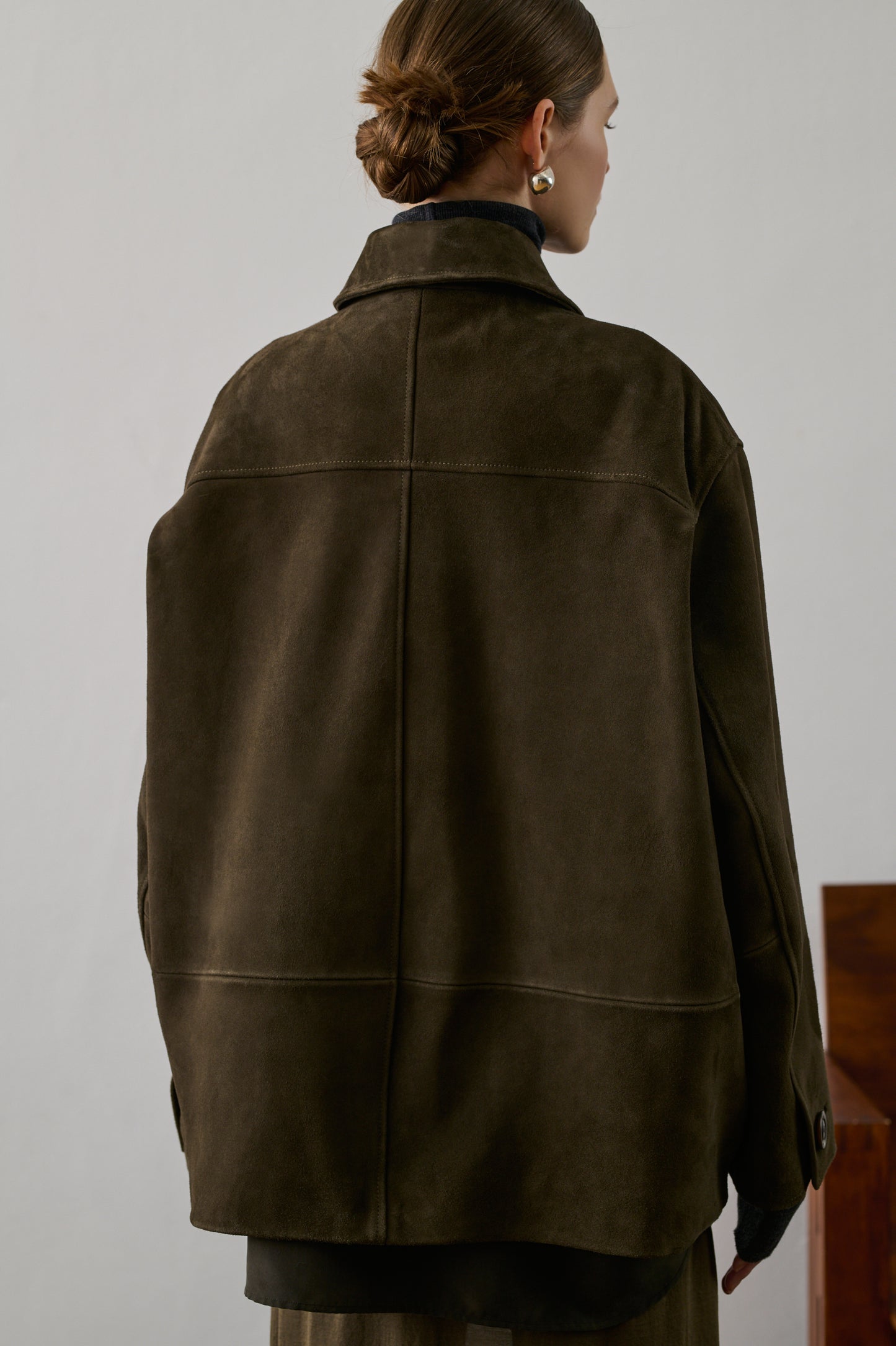 Veste Vincenzo - Kaki Foncé - Cuir - Femme