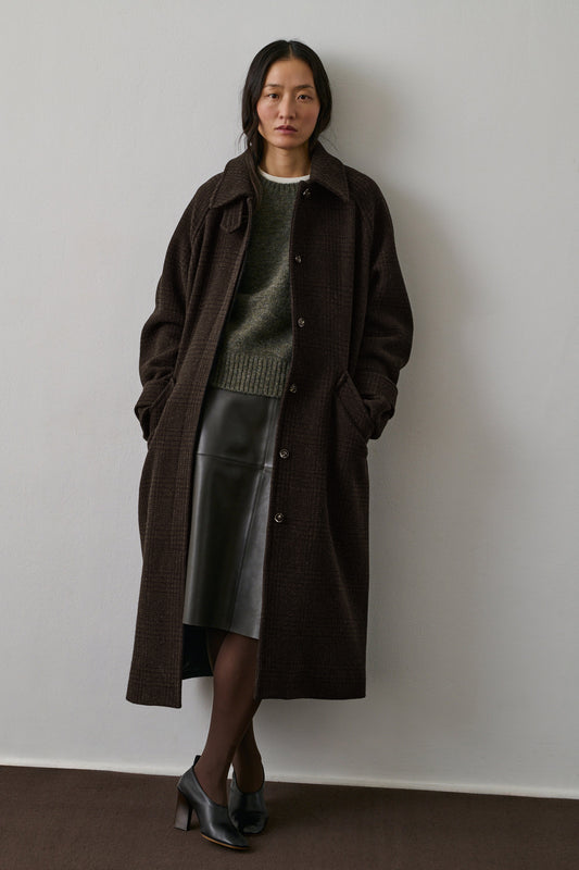 Manteau Berlin - Marron/Noir - Laine - Femme