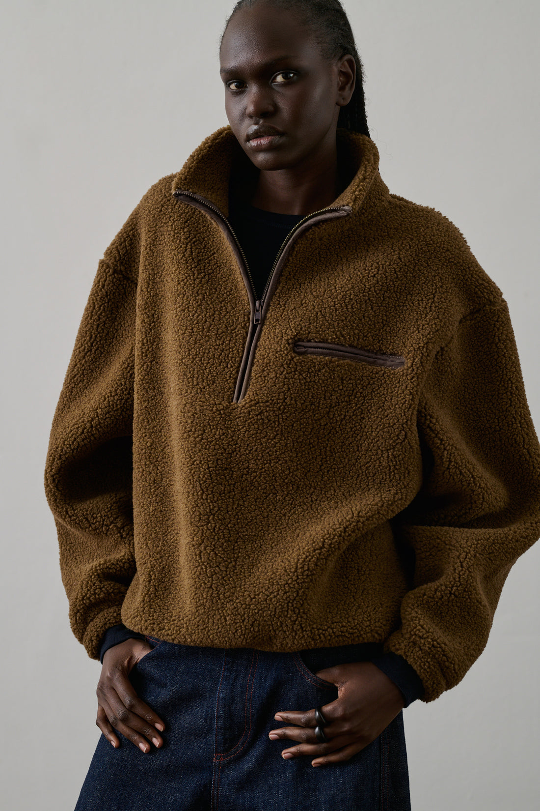 Sweatshirt Finlande - Kaki/Bronze - Femme