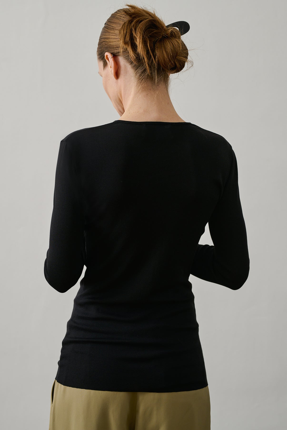 Pic à cheveux Sophia - Noir - Bois - Femme vue 3