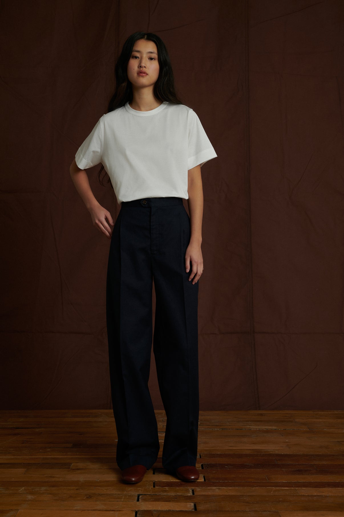 Pantalon Sulpice - Navy - Coton - Femme vue 1
