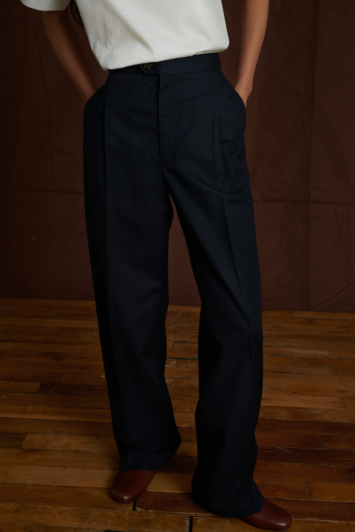 Pantalon Sulpice - Navy - Coton - Femme vue 3
