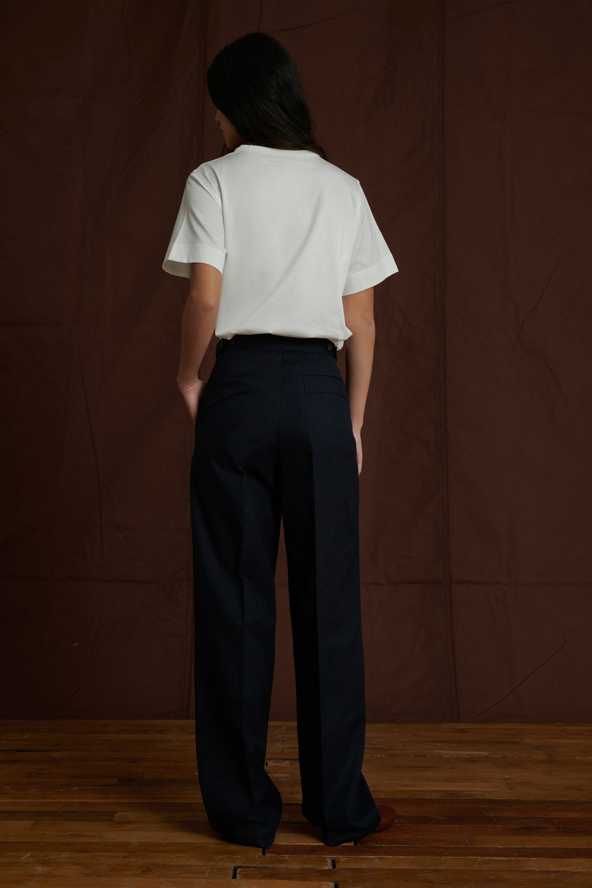 Pantalon Sulpice - Navy - Coton - Femme vue 2