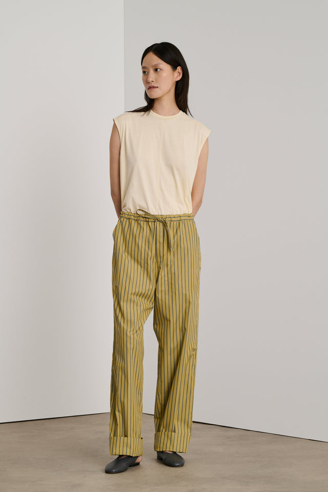 Pantalon Albert - Ocre/Vert - Coton - Femme