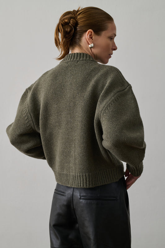 Cardigan Leonard - Gris Chiné - Laine - Femme