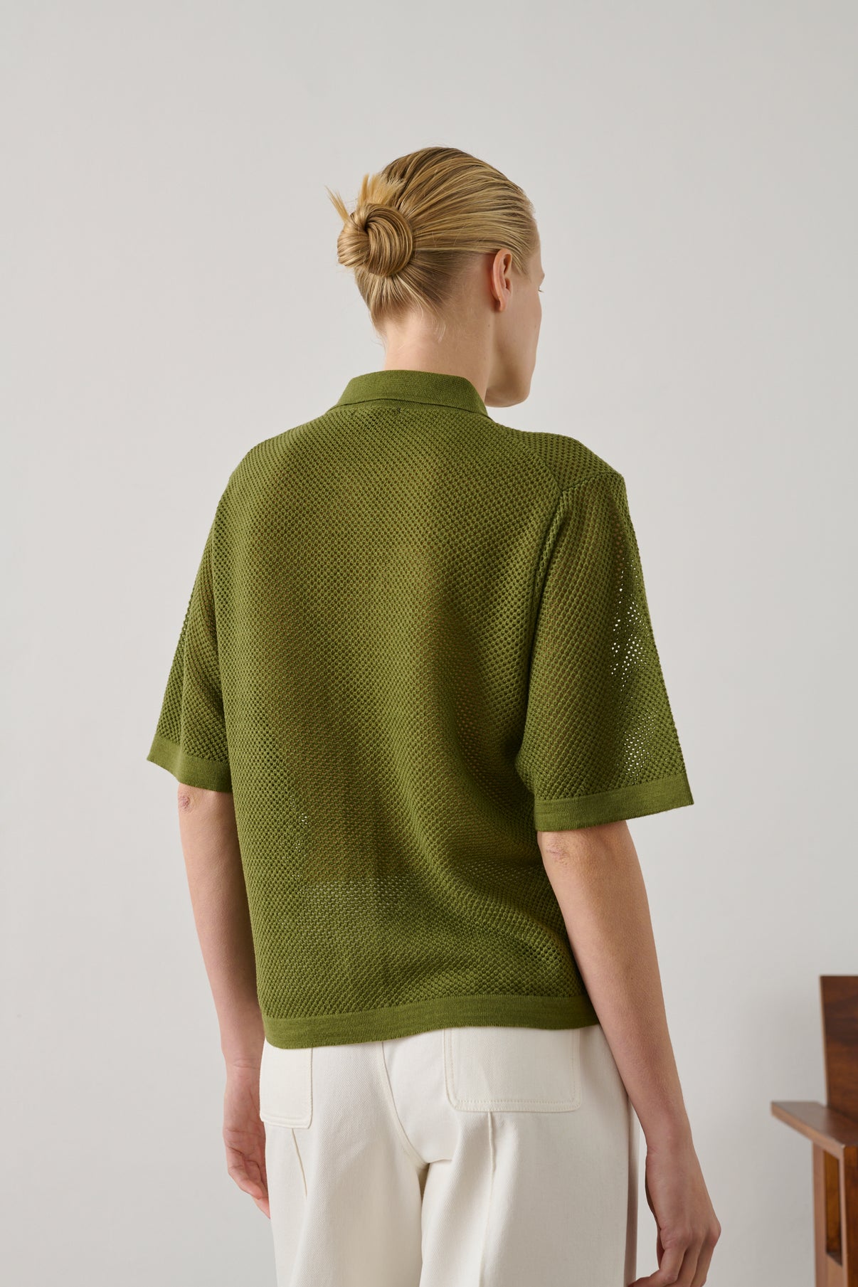 Polo Davon - Absinthe - Laine mérinos - Femme vue 3