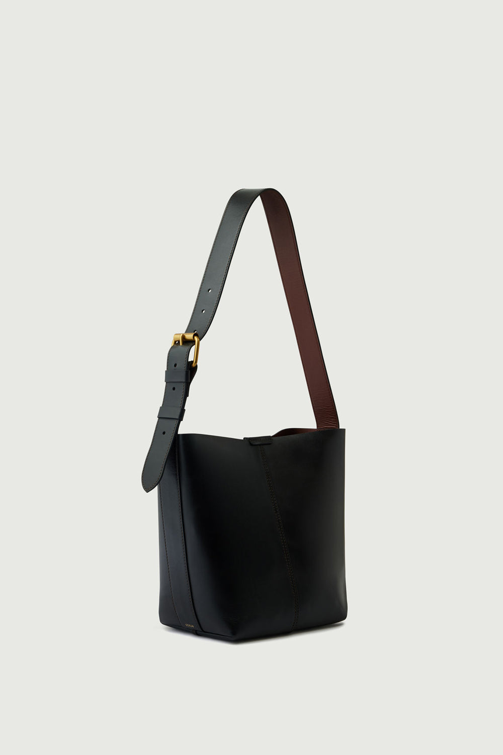 Sac Saudade Mini - Noir/Cognac - Cuir - Femme vue 2